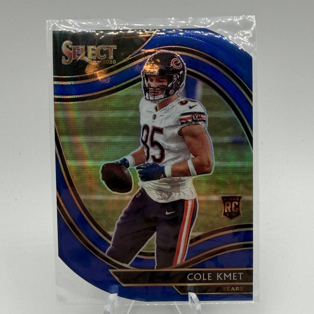 Cole Kmet Blue Prizm Die-Cut 2020 Panini Select 374 NFL Chicago Bears